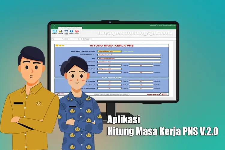 Aplikasi Hitung Masa Kerja PNS Menggunakan Excel Update Terbaru