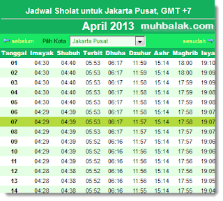 jadwal shalat indonesia