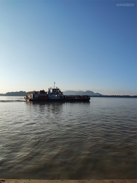 Ferry on the Brahmaputra river in Guwahati, Assam