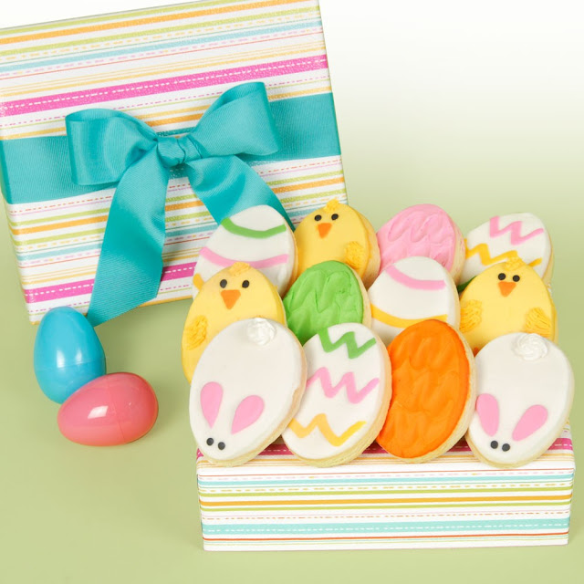 Kim's La Bella Baskets Easter Stripes Cookie Gift Box