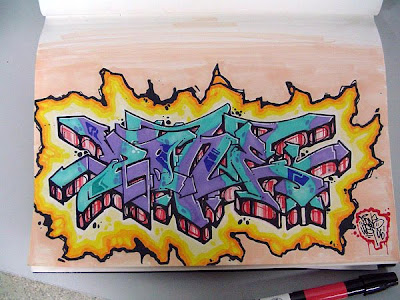 how to do graffiti on paper. Alphabet graffiti works on