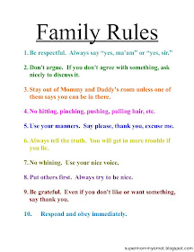 Family rules list