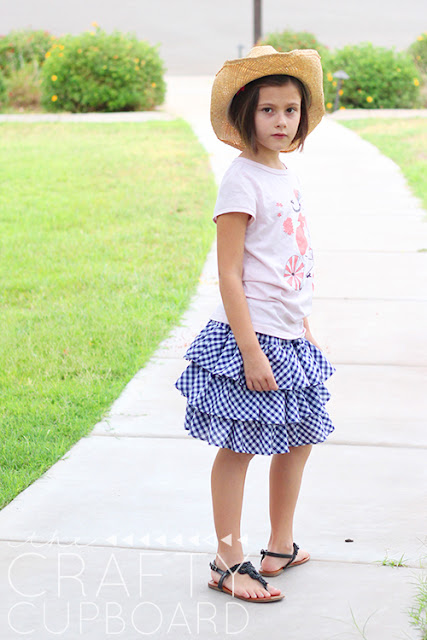 Free sewing tutorial for layered skirt