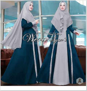 Gamis Polos Murah Viera Syar'i Bahan Moscrepe