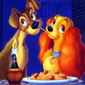 The Lady and The Tramp Free Printable Invitations, Backgrounds or Cards. 