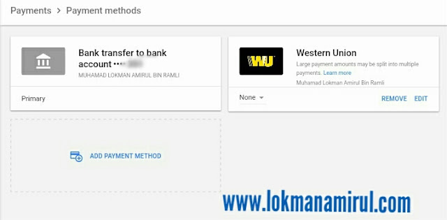 Cara Setting Pembayaran Adsense Melalui Wire Transfer Malaysia 