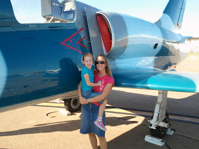 Celeste and me posing near one of the planes