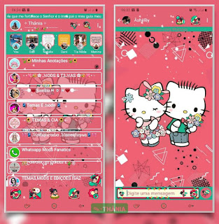 Hello Kitty Theme For YOWhatsApp & KM WhatsApp By Thania