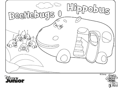 Beetlebugs e Hippobus para colorear y pintar