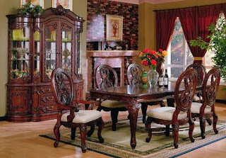 formal dining room sets with carved