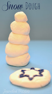 Snow Dough- amazingly soft, icy cold play dough for kids that requires only two ingredients and NO COOKING!