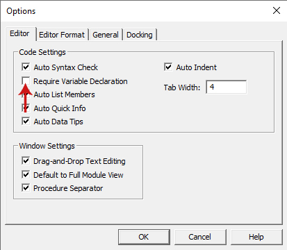 استخدام الجملة Option Explicit في لغة VBA