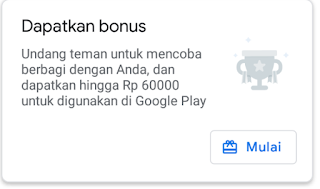 Menambah saldo google play 600 Ribu secara gratis dari aplikasi Files by Google