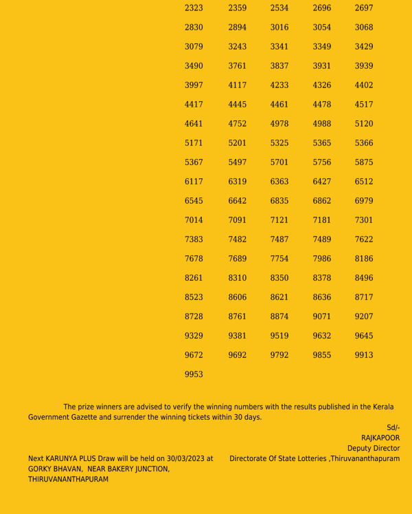 Karunya Plus KN462 Official Result Page 3