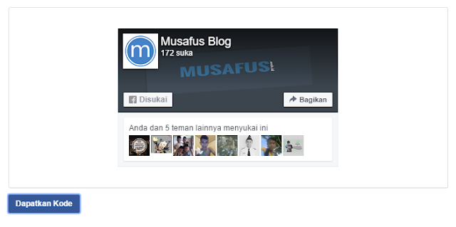 Dapatkan Kode Widget Fanspage Facebook