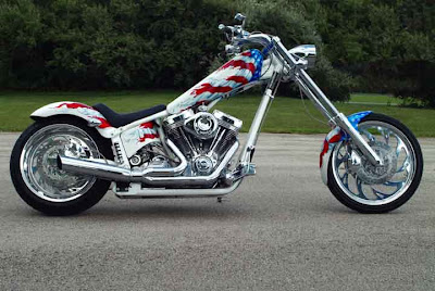 American Flag Chopper Airbrush