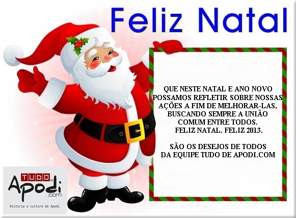 Feliz natal 2012 Tudo de Apodi