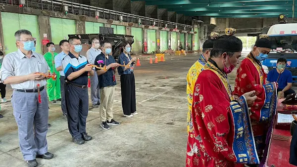▲溪州焚化廠「中元節淨爐科儀」，彰化縣環保局請民眾安心配合紙錢集中燒，降低空氣汙染。 （彰化縣環保局提供）