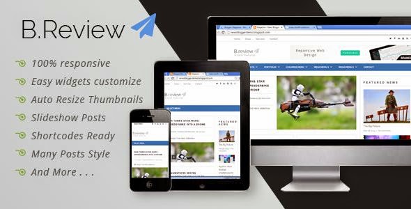 B.Review - Simple News Blogger Templates  