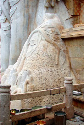 The Statue of Ant Hill At The Base Of The Statue Of Bahubali in Sravanabelagola