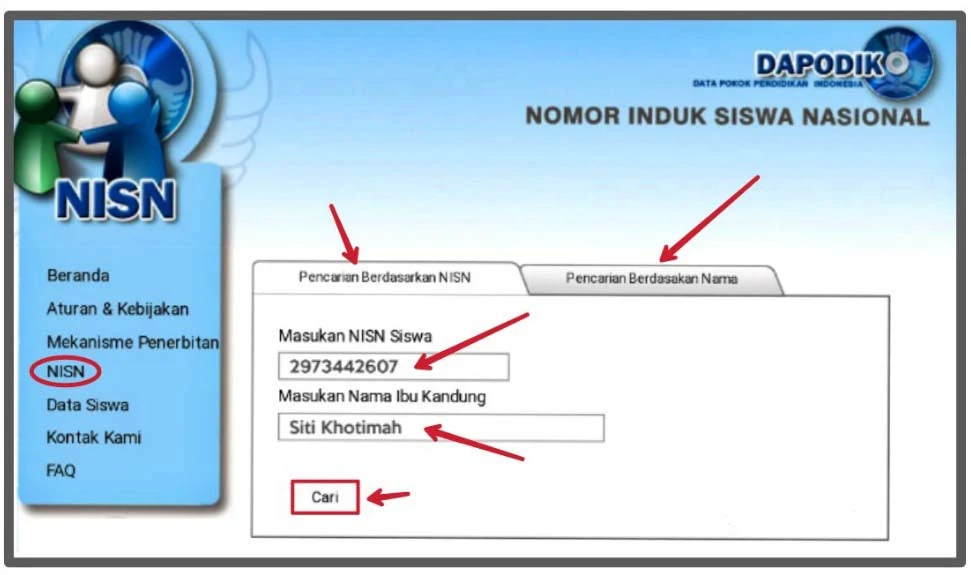 Cara Cek Data Lengkap Siswa