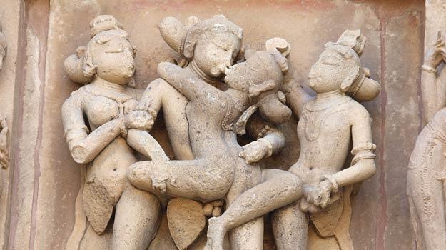 Temples and the sculptures of Kama Sutra at Khajuraho