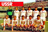 SELECCCION DE LA U. R. S. S. Temporada 1983-84 - Chanov, Gurinovich, Aleinikov, Zhupikov, Pozdnyakov y Melnikov: Yanushevski, Stukashov, Gotsmanov, Shishkin y Zygmantovich - A. D. MILAN 0 UNIÓN SOVIÉTICA 0 - 05 /02/ 1984 - Partido amistoso - MIlán, Italia, estadio de San Siro