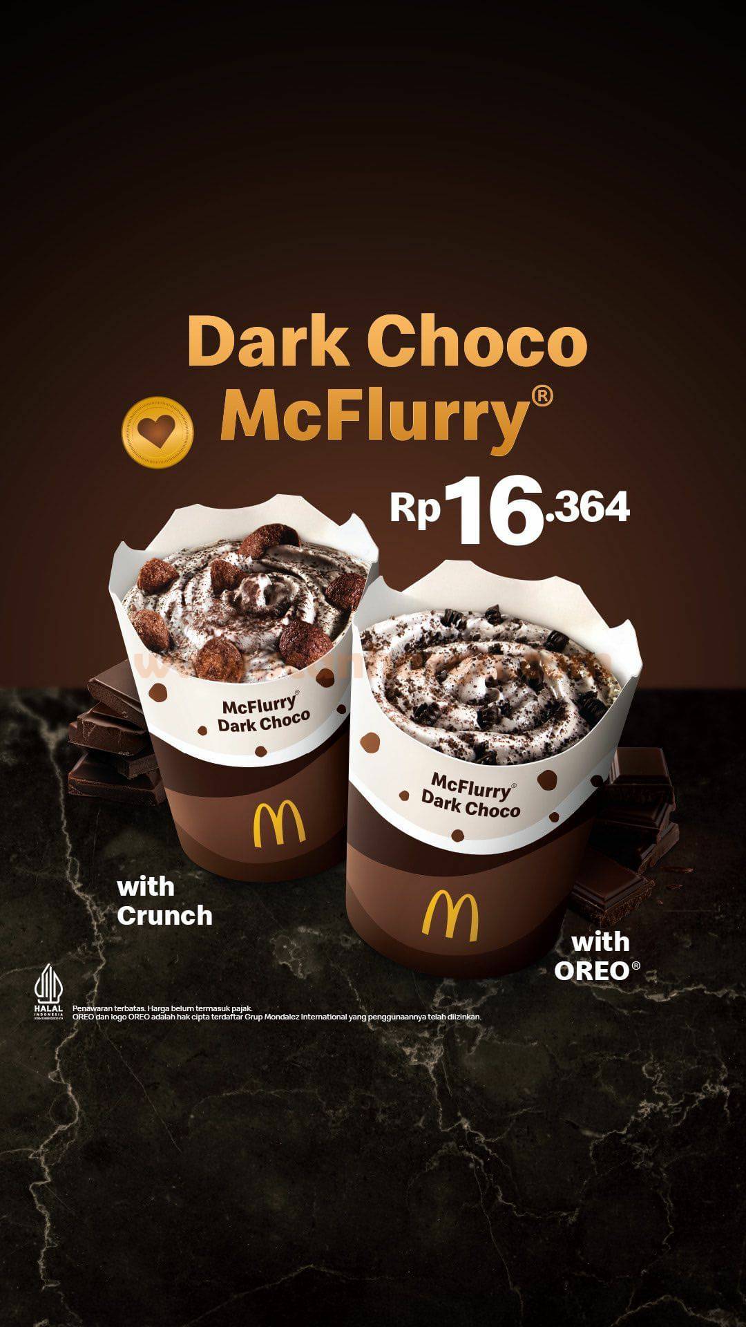 McDonalds Dark Choco McFlurry - Harganya Hanya Rp. 16.364
