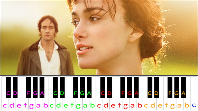 Dawn by Dario Marionelli (Pride and Prejudice) Piano / Keyboard Easy Letter Notes for Beginners