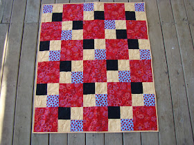 Quick and easy four patch baby quilt