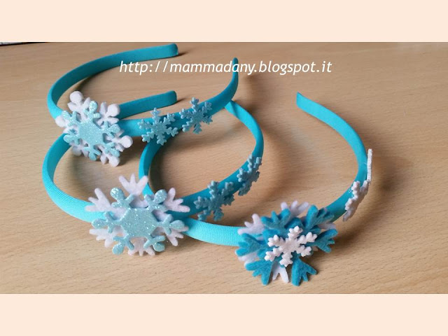 cerchietti per capelli in stile Frozen color tiffany