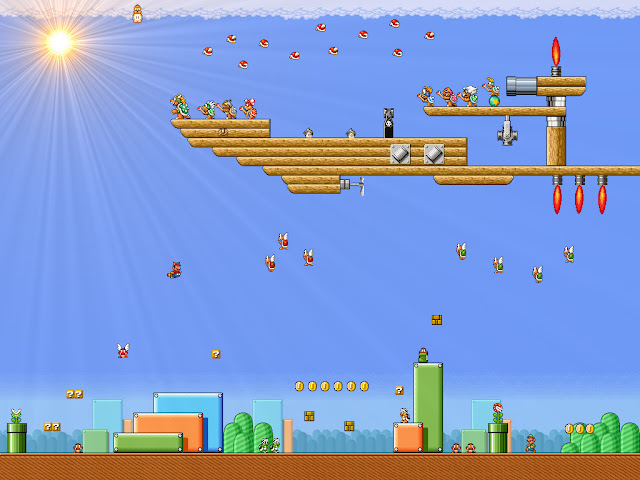 super mario brothers 3 ship level map