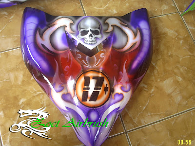 Modifikasi Airbrush Jupiter MX 2011 motif Dragon Ballz 