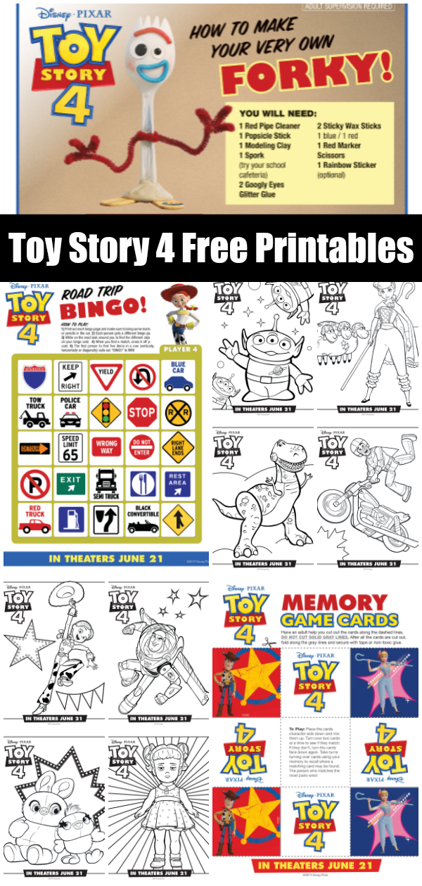 free disney/pixar "toy story 4" coloring pages  activities