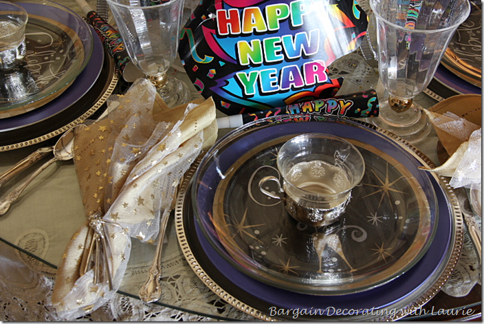Place Setting for children's table on New Year's Day