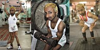 Aditya "Romeo" Dev, who has only 0.84 m high is the world's smallest bodybuilder.