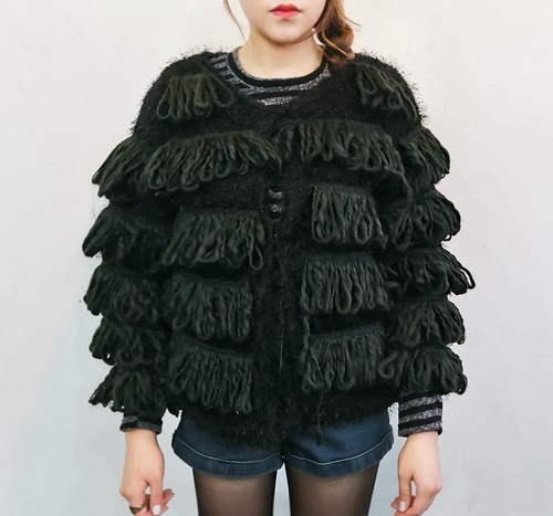 Knit Cardigan with Fringes
