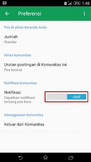 Setelan Preferensi Untuk Notifikasi Komunitas Google Plus