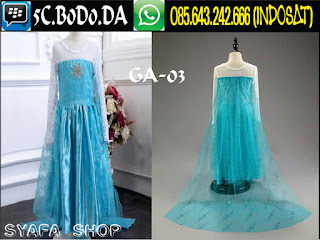 Jual-gaun-anak-terbaru-frozen-perempuan-muslim-cantik-import-merah-korea-cinderella-princess-Premium-Dress-Satin-Blue-ice