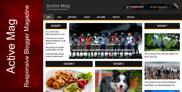 Active Mag Responsive Blogger Template