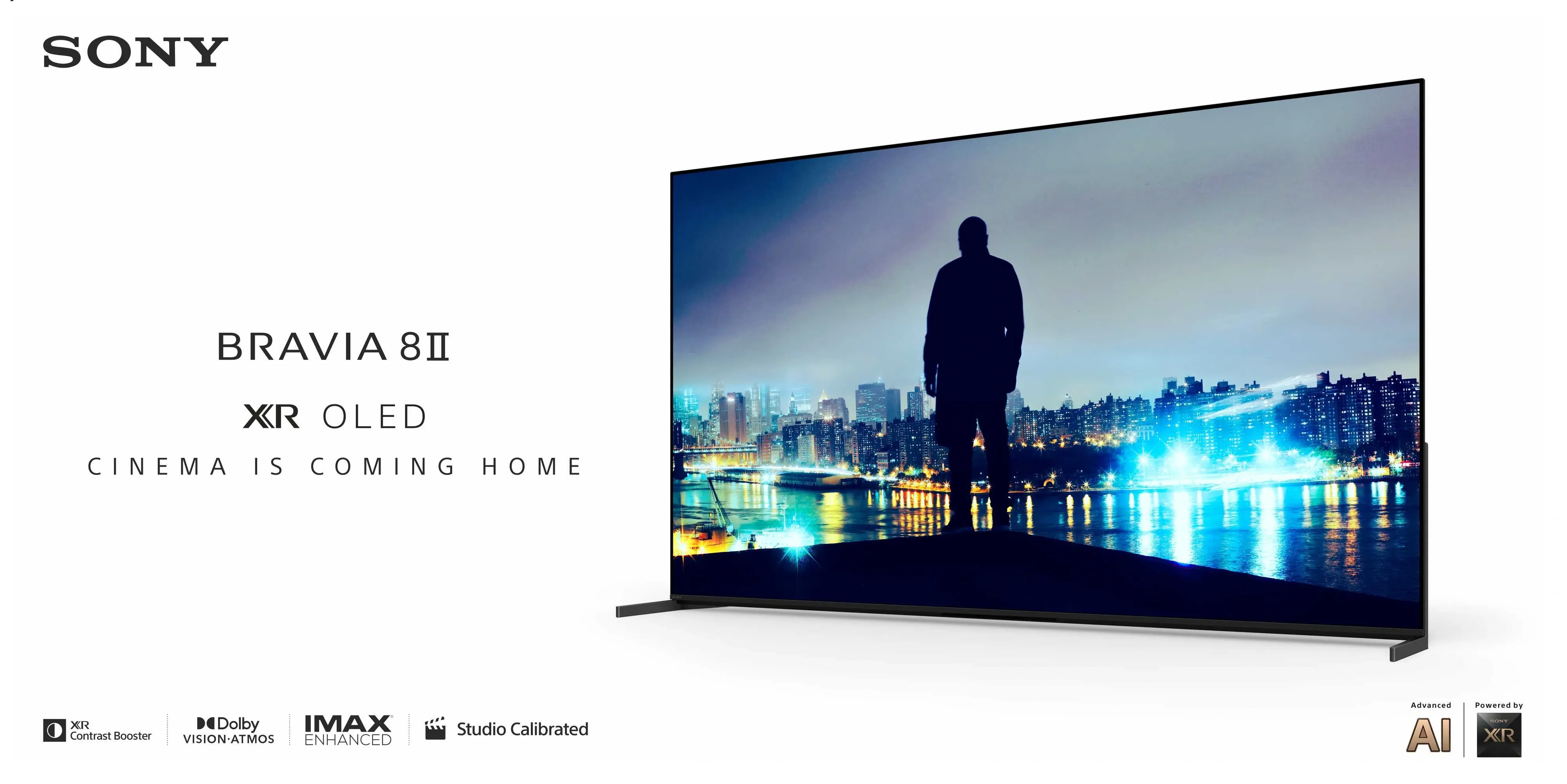 Sony Bravia 8 II QD-OLED TV with Slim One Slate design and vibrant 4K display
