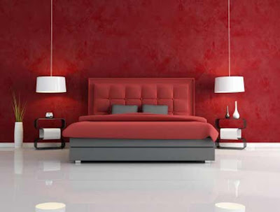 Red color in the bedrooms of a special character - the colors of ...