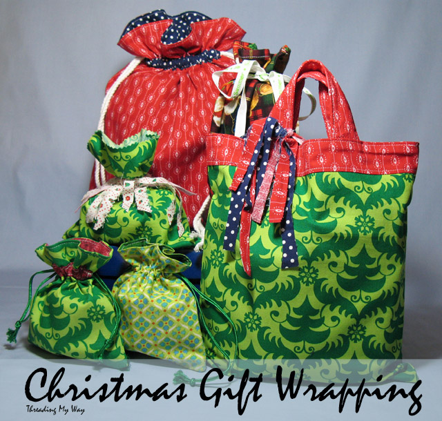 Reusable Christmas Gift Wrapping - from super simple to fully lined ~ Threading My Way