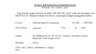 contoh surat keterangan sehat jasmani dan rohani Surat pernyataan sehat
jasmani dan rohani