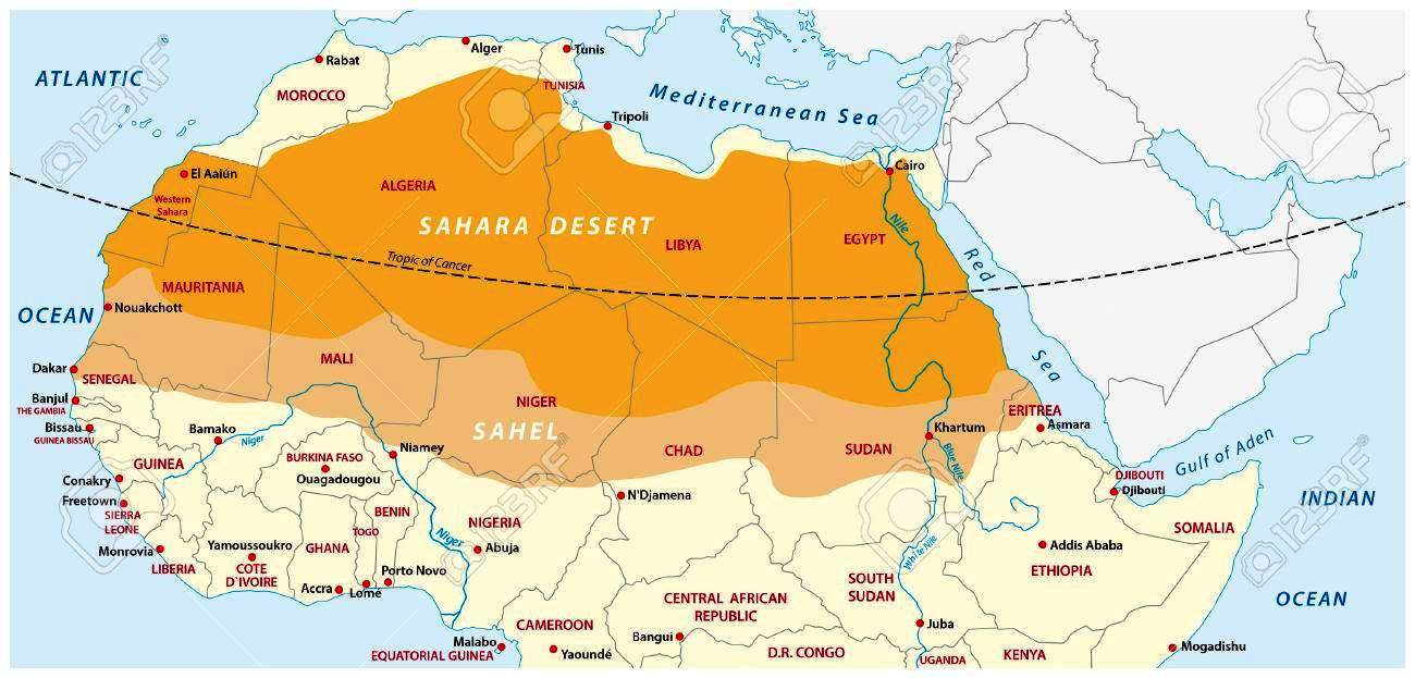 sahara desert on map The Sahara Desert Expanded By 10 In The Last Century