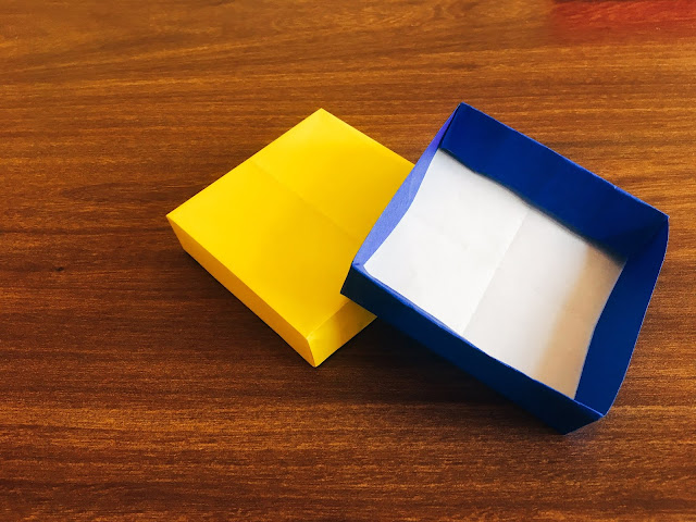 Cách gấp xếp hộp giấy vuông