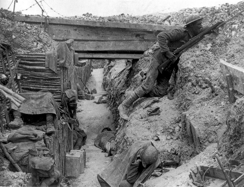 This was to stop soldiers being able to charge at the trench. title=