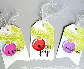 Sunny Studio Stamps: Holiday Style Christmas Gift Tags by Lenae at SugarGems