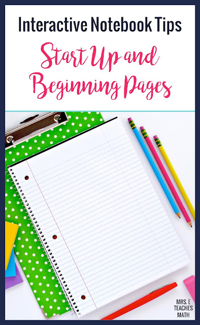 I love the way I set up my student's interactive notebooks in math!  These tips will help a teacher in any subject get things going at the beginning of the year.