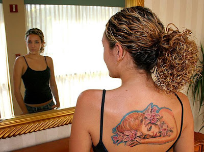 Beautiful Tattooed Women Back Tattoo